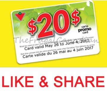 canadian tire promo card