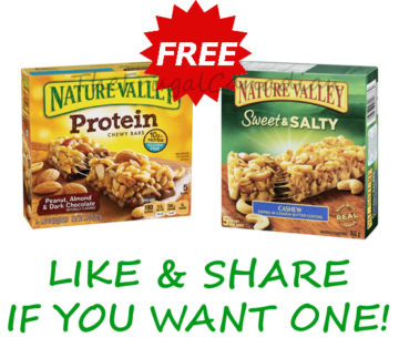 free nature valley bars