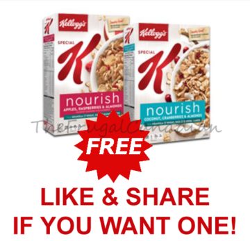 Free Special K Nourish Cereal FPCs