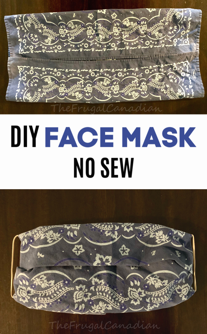DIY Face Mask No Sew Frugal Canadians